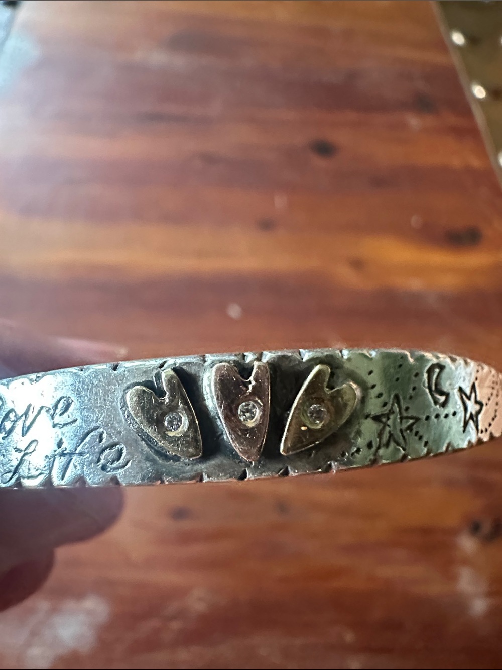 Jes MaHarry three heart silver and gold bracelet. - Picture 5 of 5